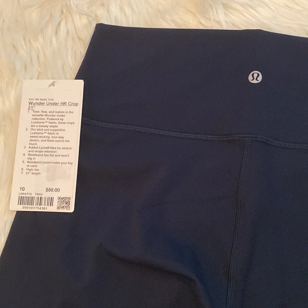 Wunder Under HR Crop 21” Navy Leggings - Picture 2 of 3